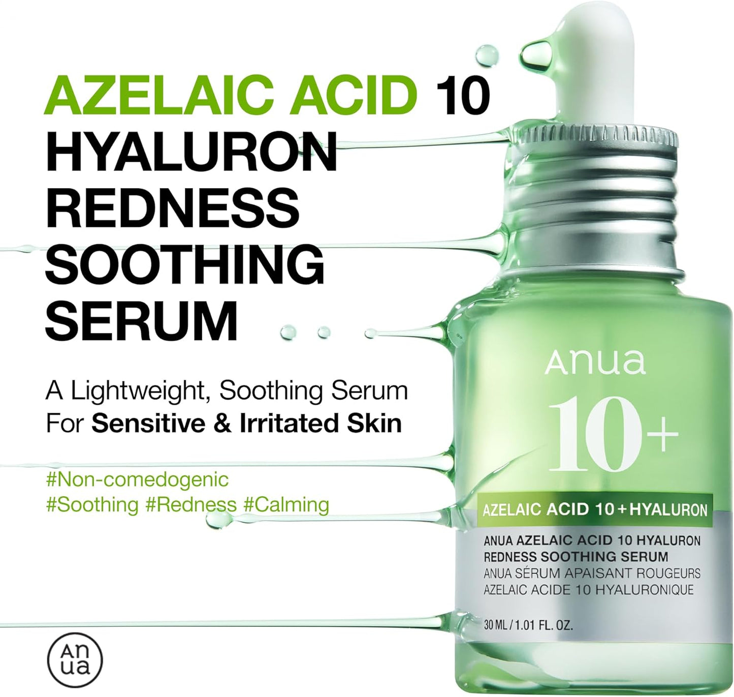 ANUA Redness Soothing Serum – Azelaic Acid & Niacinamide (30ml)