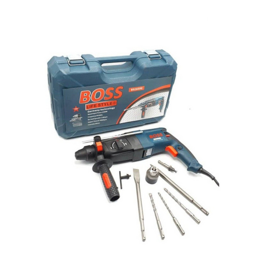Boss 2200W SDS-Plus Rotary Hammer Drill – 3-Mode Heavy-Duty Tool