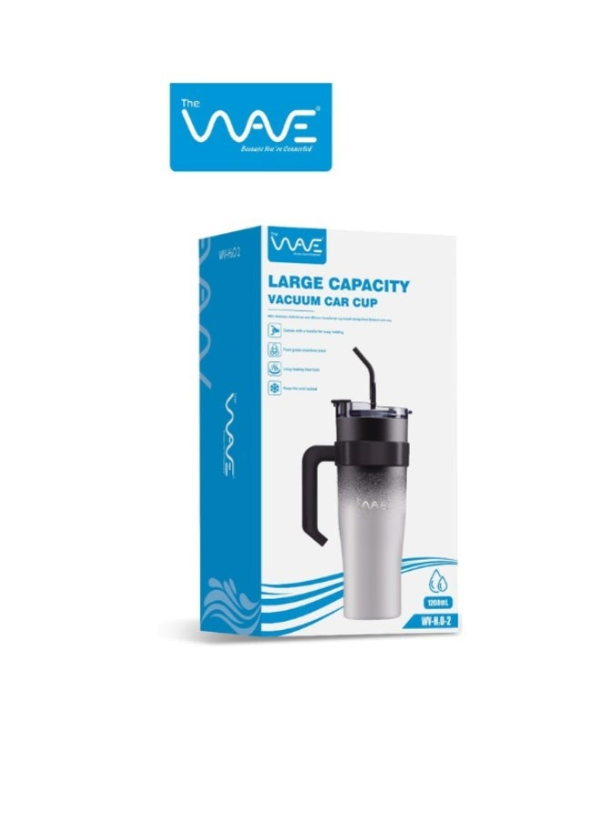 WAVE 1200ML Vacuum Car Cup – Thermos with Handle & Straw