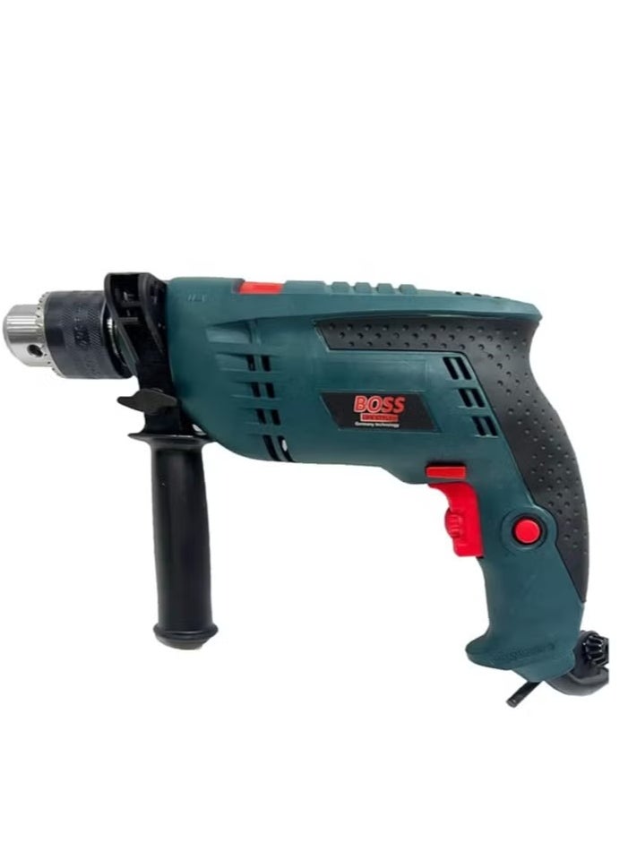 BOSS 1000W Impact Drill – 13mm Heavy-Duty with Key
