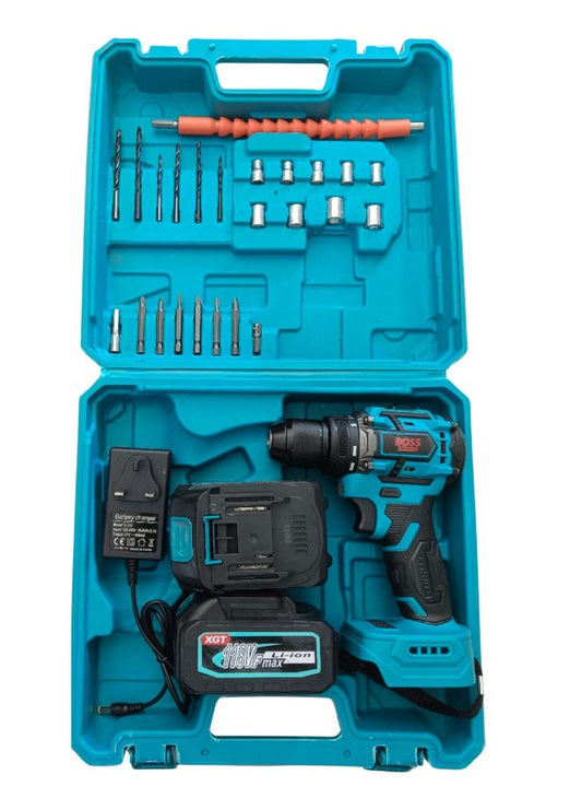 BOSS 118V Cordless Drill – Dual Battery, LED & Variable Speed