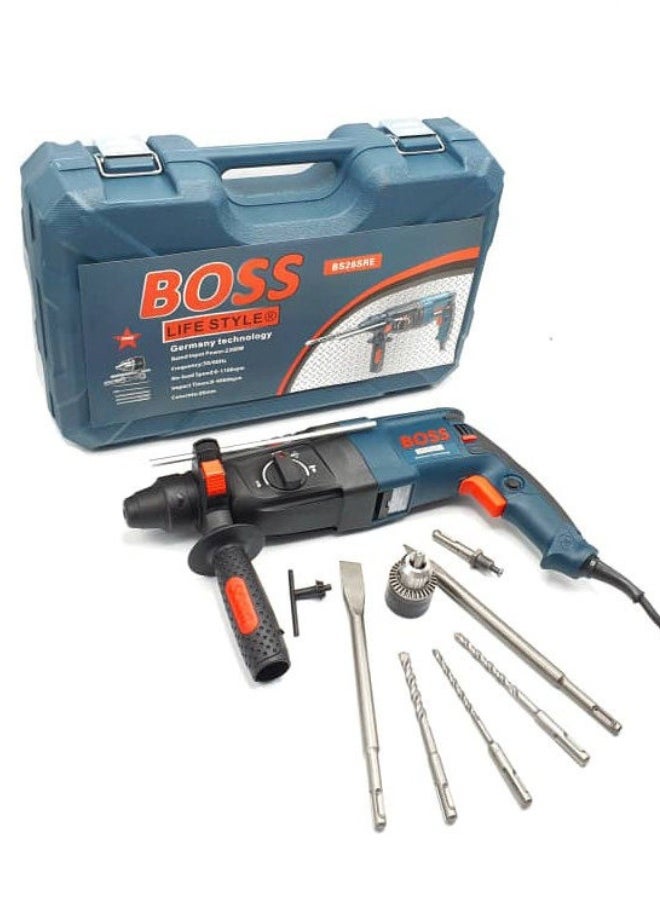 Boss 2200W SDS-Plus Rotary Hammer Drill – 3-Mode Heavy-Duty Tool
