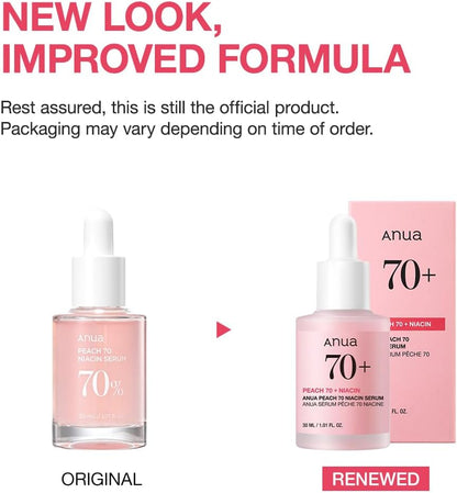 Peach 70% Niacinamide Serum – Brightening & Hydrating (30ml)