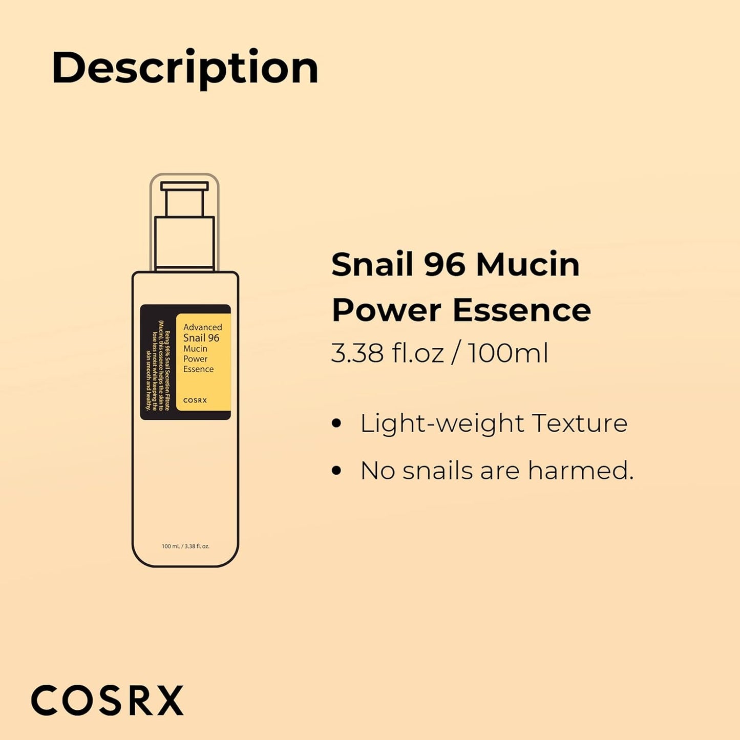 Snail Mucin Essence 96 – 100ml | For Hydrated & Radiant Skin