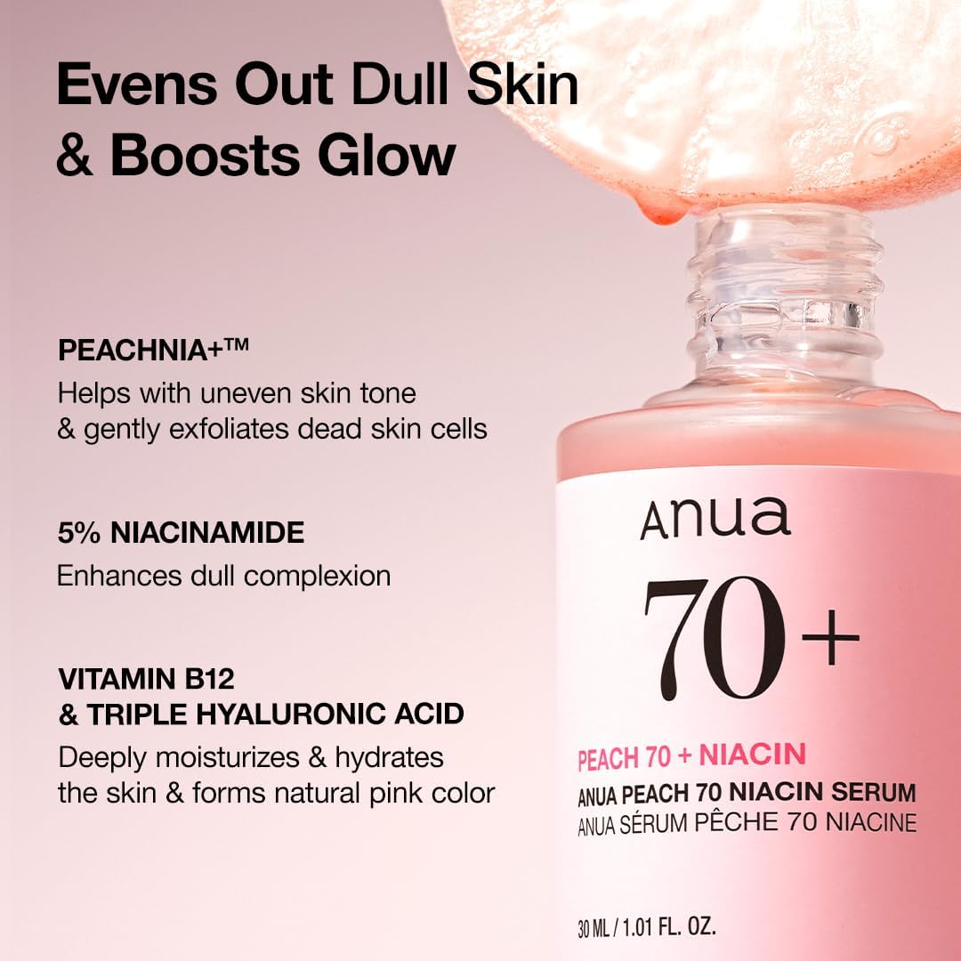 Peach 70% Niacinamide Serum – Brightening & Hydrating (30ml)