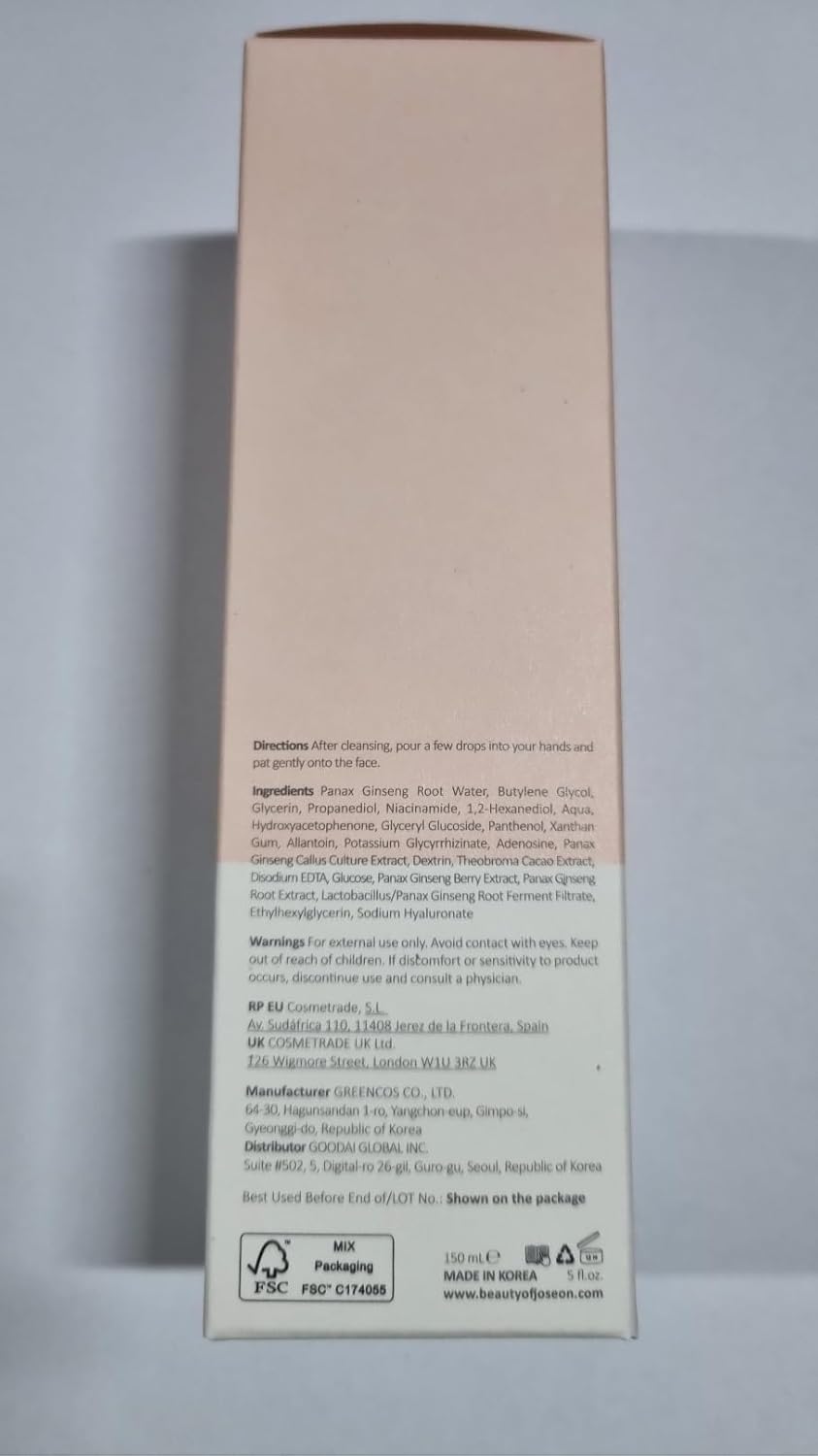 Beauty of Joseon Ginseng Toner – Radiant Skin 150ml