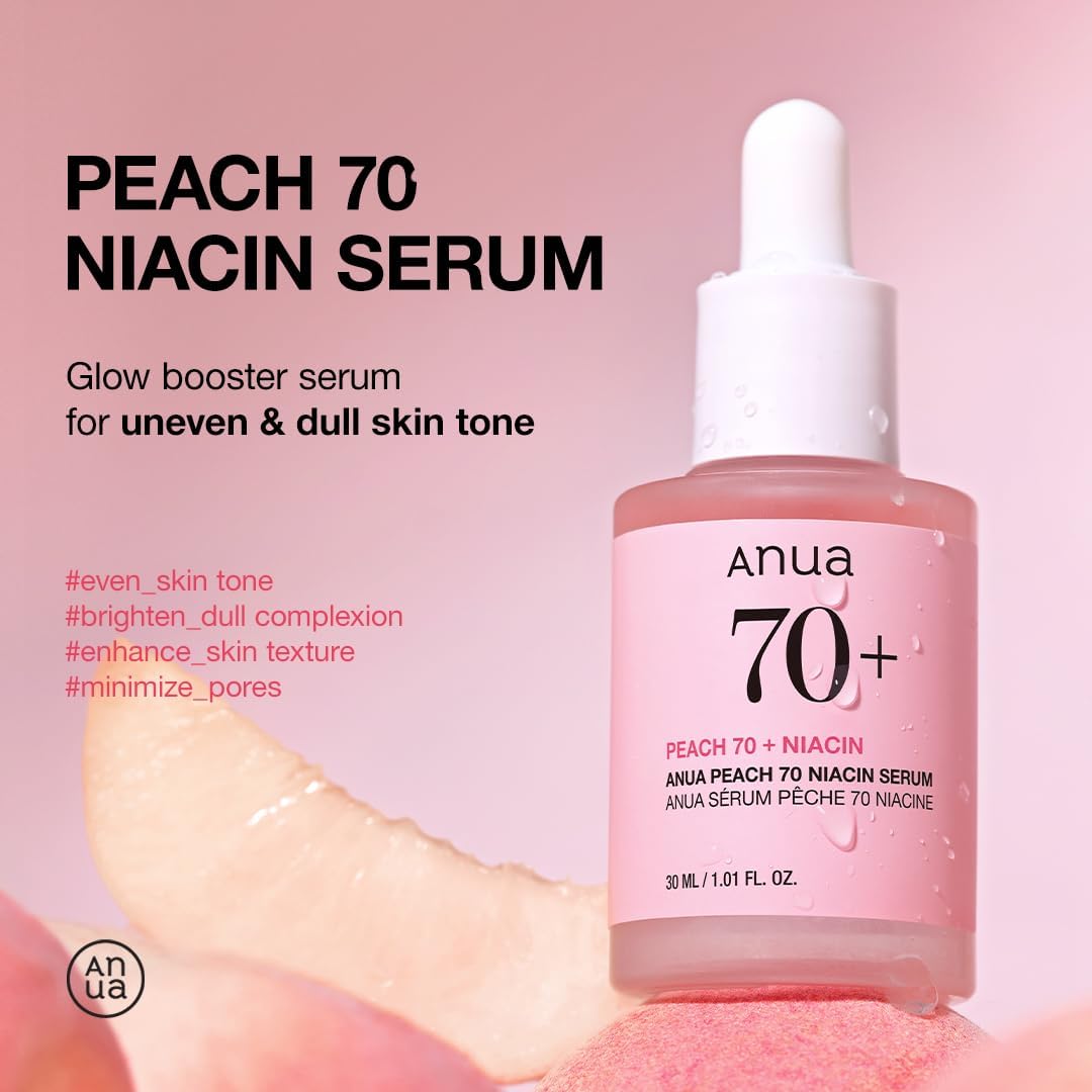 Peach 70% Niacinamide Serum – Brightening & Hydrating (30ml)
