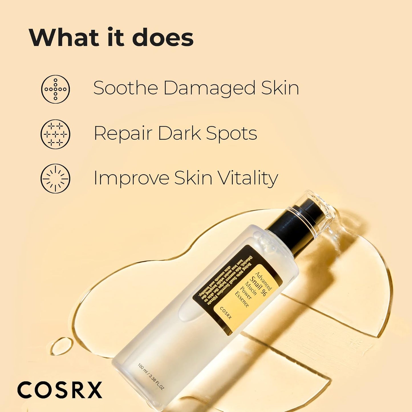 Snail Mucin Essence 96 – 100ml | For Hydrated & Radiant Skin