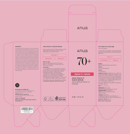 Peach 70% Niacinamide Serum – Brightening & Hydrating (30ml)