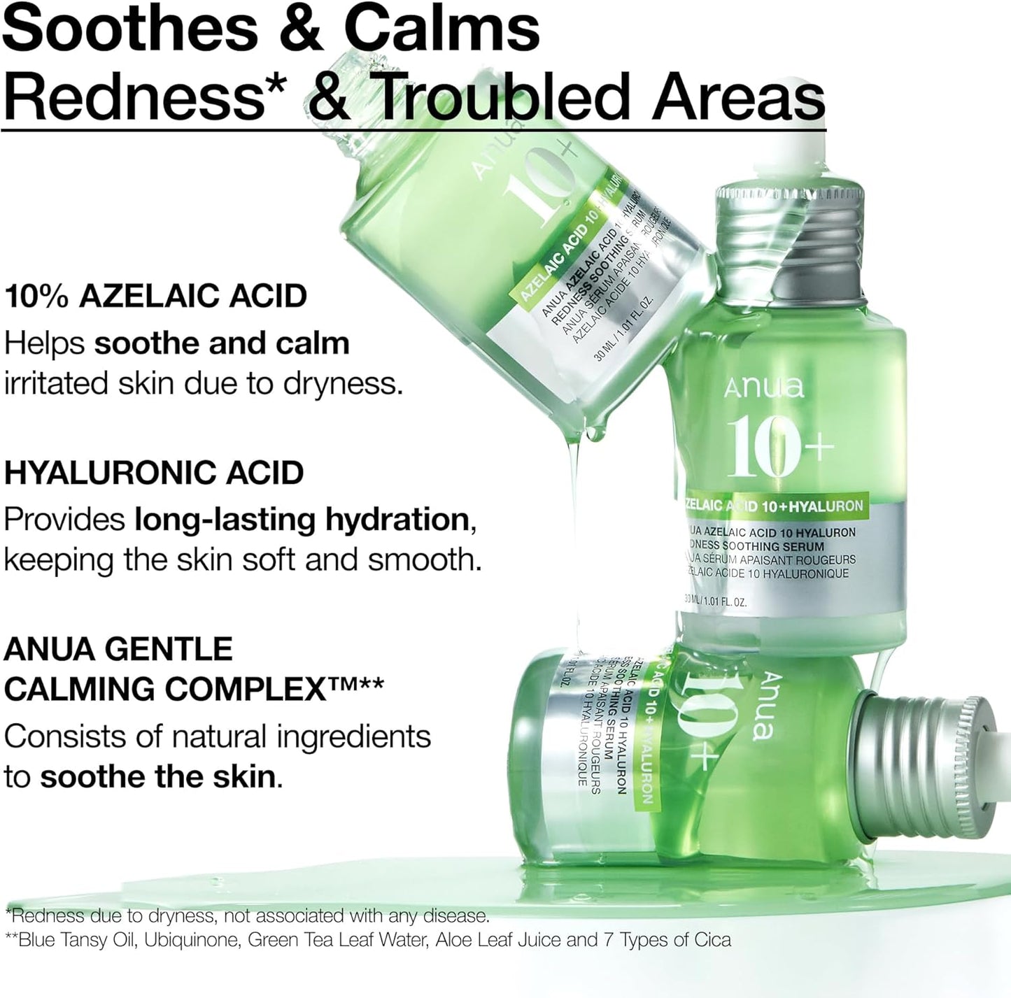 ANUA Redness Soothing Serum – Azelaic Acid & Niacinamide (30ml)