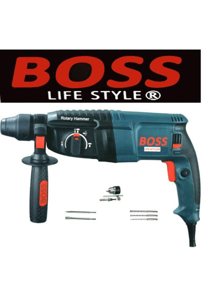 Boss 2200W SDS-Plus Rotary Hammer Drill – 3-Mode Heavy-Duty Tool